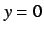 $y = 0$